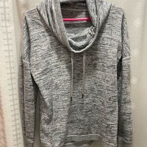 Gray Heather Cowl Neck Long Sleeve